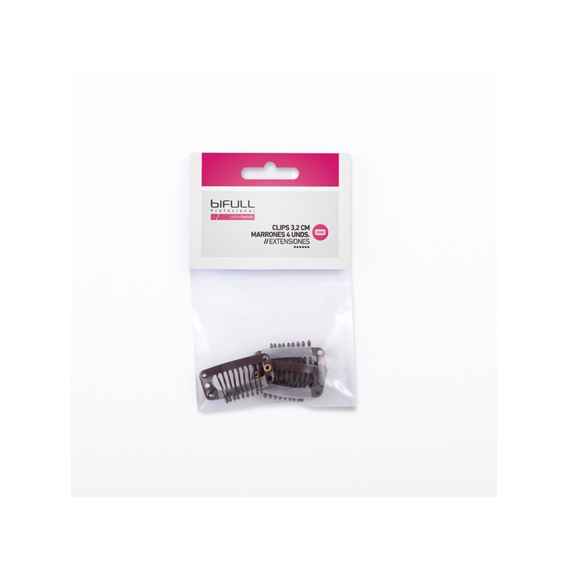 - BIFULL - Clips 3.2 cm MARRONES 4 unidades - BIFULL - Clips 3.2 cm MARRONES 4 unidades