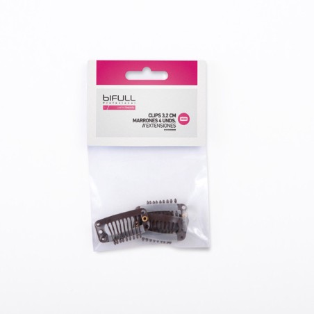 - BIFULL - Clips 3.2 cm MARRONES 4 unidades