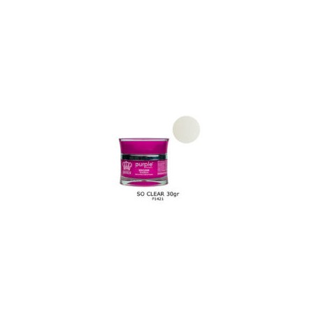 - PURPLE - Polvo Acrílico Queen Power SO CLEAR TRANSPARENTE 30 gramos
