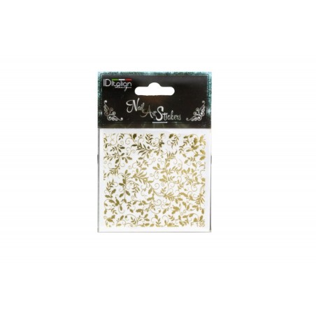 - POSTQUAM - Pegatinas Nail Art Stickers Gold Flowers