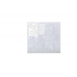- POSTQUAM - Pegatinas Nail Art Vinil Silver Waves