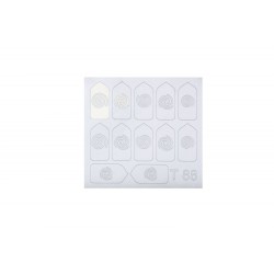 - POSTQUAM - Pegatinas Nail Art Vinil Silver Spirals