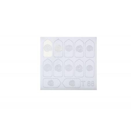 - POSTQUAM - Pegatinas Nail Art Vinil Silver Spirals