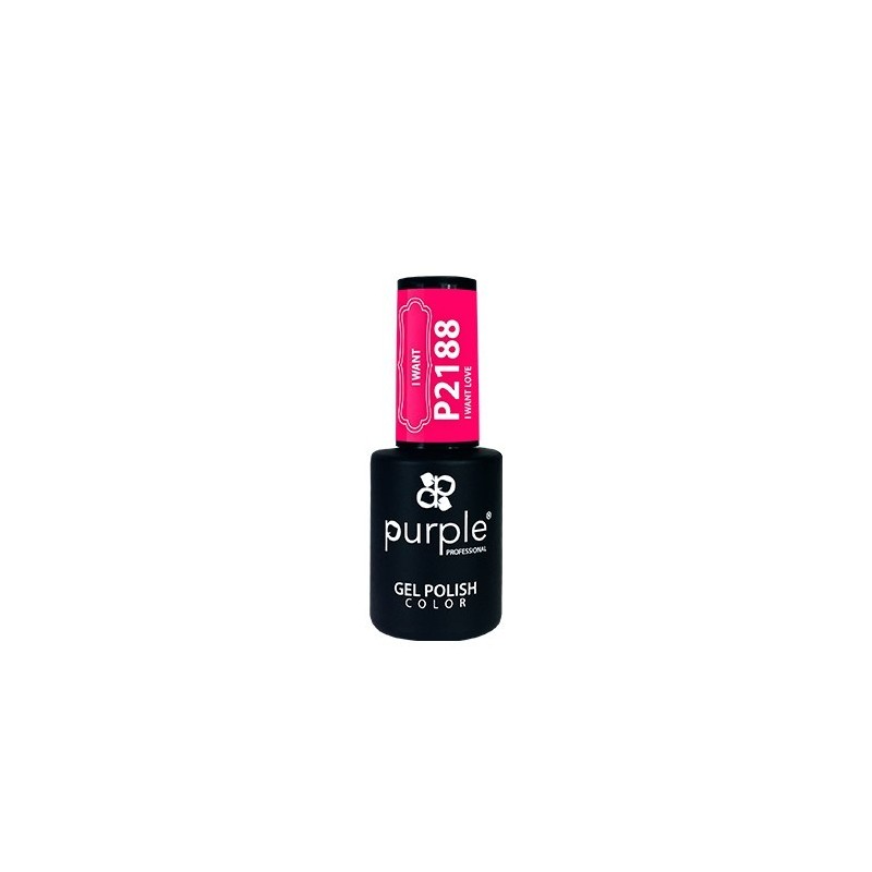 - PURPLE - Esmalte Permanente en Gel I Want Love P2188 10 ml - PURPLE - Esmalte Permanente en Gel I Want Love P2188 10 ml