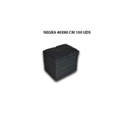 - MDM - Toallas NEGRAS Spun-lace para el cabello 40x80 cm 100 unidades