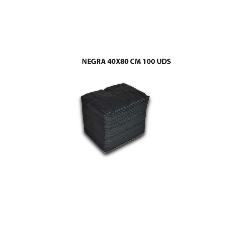 - MDM - Toallas NEGRAS Spun-lace para el cabello 40x80 cm 100 unidades - MDM - Toallas NEGRAS Spun-lace para el cabello 40x80 cm 100 unidades