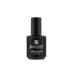- PURPLE - Top Coat WHITE FLAKE No Wipe 15 ml