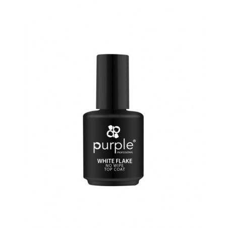- PURPLE - Top Coat WHITE FLAKE No Wipe 15 ml