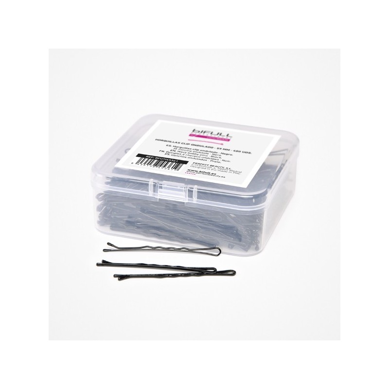 - BIFULL - Horquillas Planas Clip Ondulado 59 mm 400 unidades - BIFULL - Horquillas Planas Clip Ondulado 59 mm 400 unidades