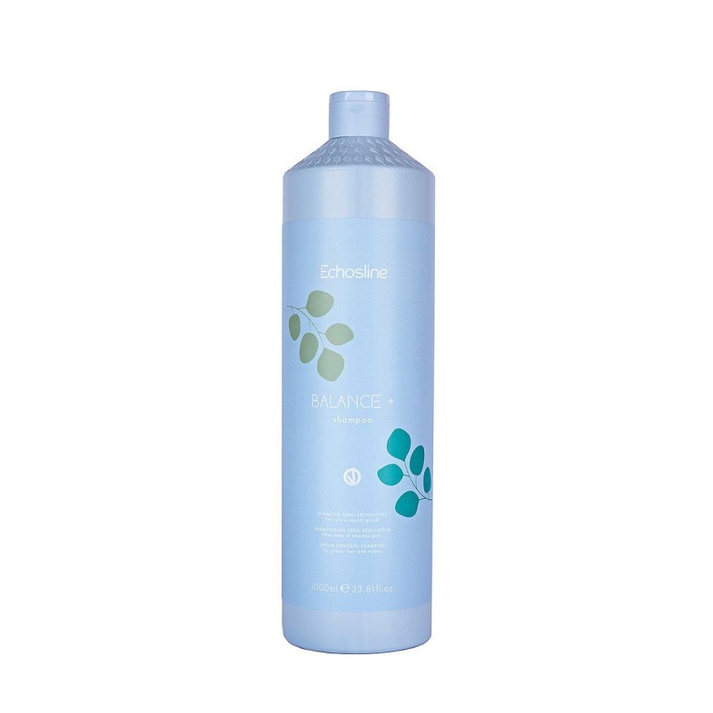 - ECHOSLINE - Champú Sebo-Regulador Cabellos Grasos S4PLUS 1000 ml - ECHOSLINE - Champú Sebo-Regulador Cabellos Grasos S4PLUS 1000 ml