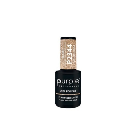- PURPLE - Esmalte Permanente en Gel Flash Antique Gold P2344 10 ml
