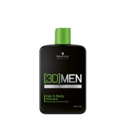 - SCHWARZKOPF - 3dMen Champú Cabello y Cuerpo Hair & Body 1000 ml