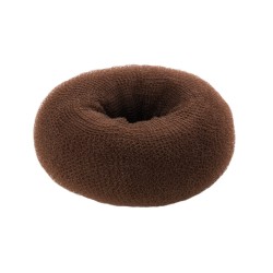 - EUROSTIL - Relleno moño circular 6.5 cm color castaño