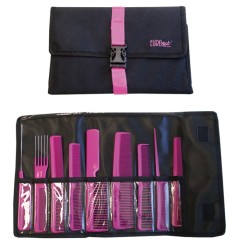 - EUROSTIL - Estuche 9 peines colores con cierre