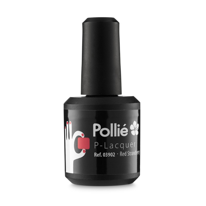 - POLLIE - Esmalte semi-permanente P-Laquer Red Strawberry 15 ml - POLLIE - Esmalte semi-permanente P-Laquer Red Strawberry 15 ml