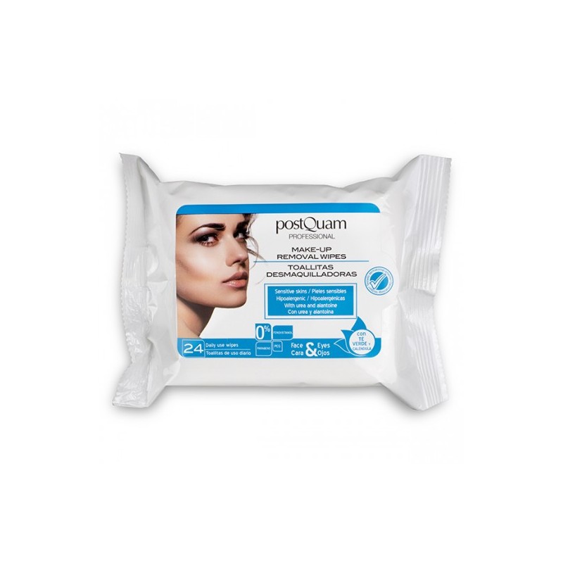- POSTQUAM - Toallitas Desmaquilladoras para pieles sensibles 24 unidades - POSTQUAM - Toallitas Desmaquilladoras para pieles sensibles 24 unidades