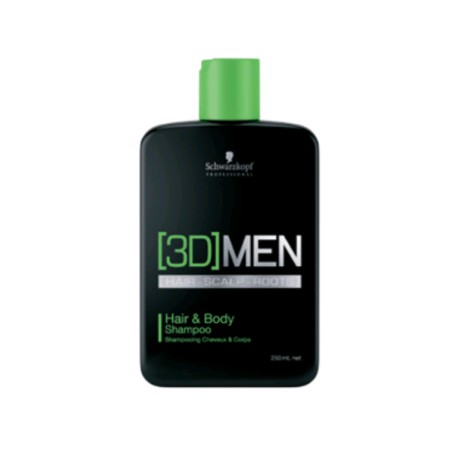 - SCHWARZKOPF - 3dMen Champú Cabello y Cuerpo Hair & Body 250 ml