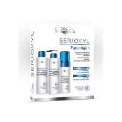 - L´OREAL - Serioxyl Tratamiento anticaída Cabellos Naturales (champú 250 ml + acondicionador 250 ml + tratamiento 125 ml)