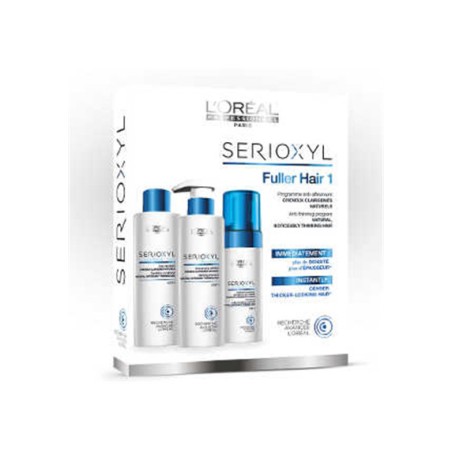 - L´OREAL - Serioxyl Tratamiento anticaída Cabellos Naturales (champú 250 ml + acondicionador 250 ml + tratamiento 125 ml)