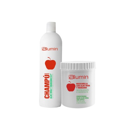 - TAHE - Pack Blumin Aloe Vera y Manzana (champú 1000 ml + mascarilla 700 ml)