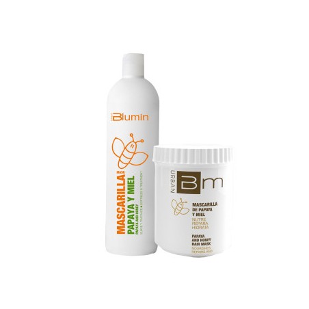 - TAHE - Pack Blumin Papaya y Miel (champú 1000 ml + mascarilla 700 ml)