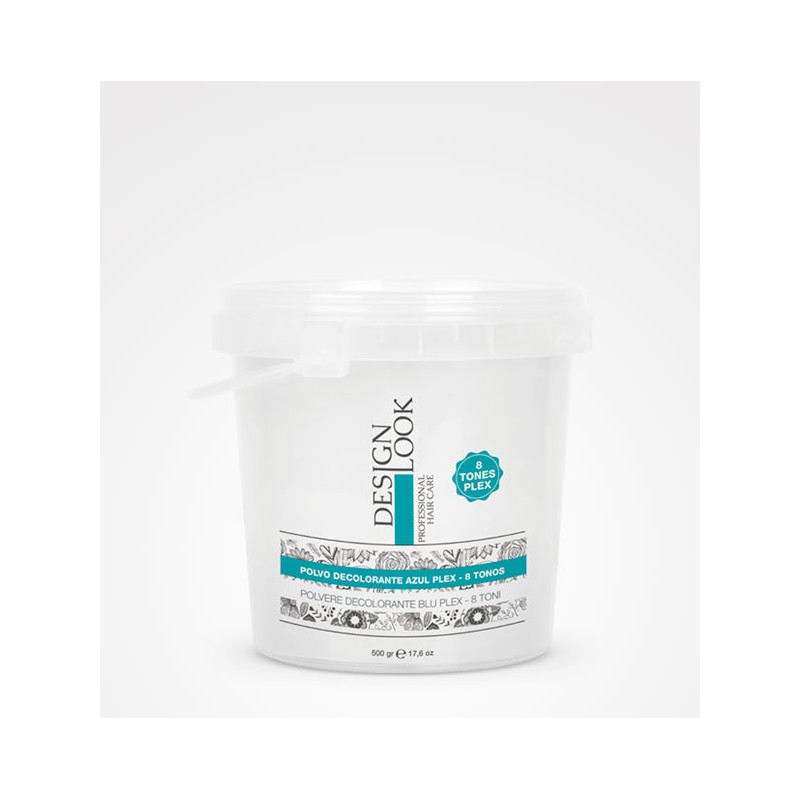- DESIGN LOOK - Polvo Decolorante AZUL Plex 8 tonos 500 gramos - DESIGN LOOK - Polvo Decolorante AZUL Plex 8 tonos 500 gramos