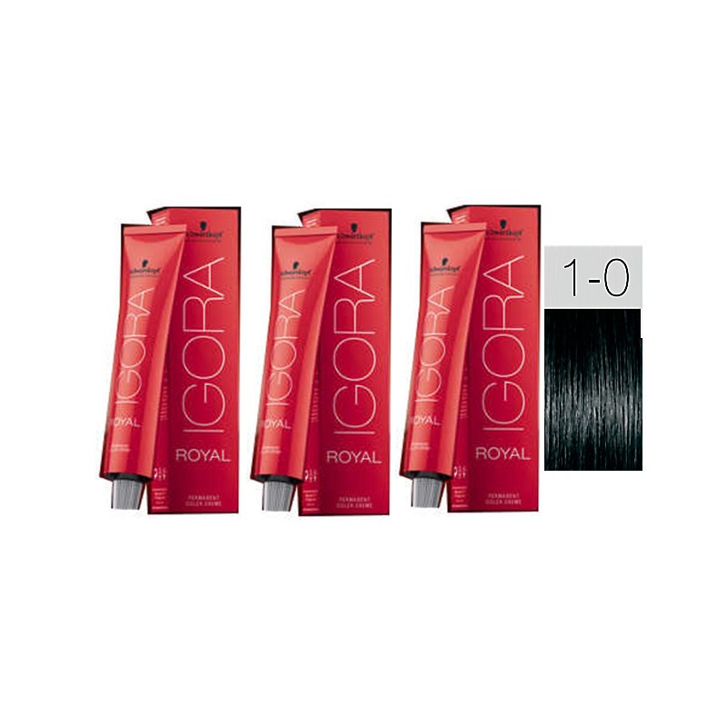 - SCHWARZKOPF - Pack 3 tintes 1/0 Negro 60 ml - SCHWARZKOPF - Pack 3 tintes 1/0 Negro 60 ml