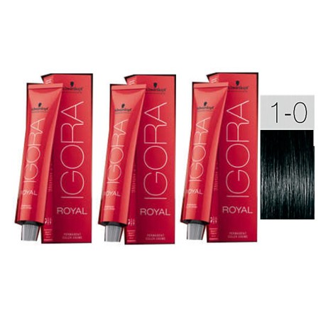 - SCHWARZKOPF - Pack 3 tintes 1/0 Negro 60 ml