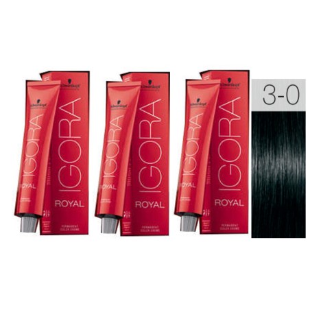 - SCHWARZKOPF - Pack 3 tintes 3/0 Castaño Oscuro 60 ml